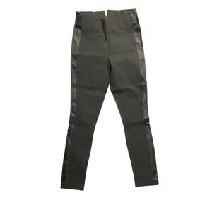 J Crew Women's Size 00S Pixie Pants Leather Tux‎ Stripe #E1228 Charcoal